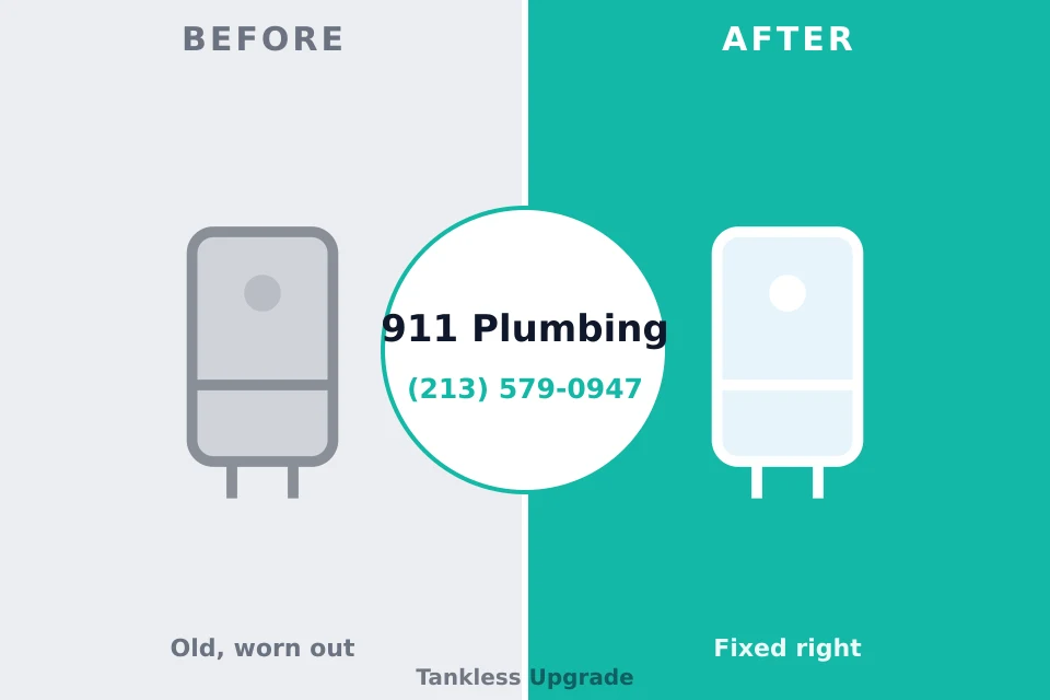 Before and after: plumbing repair Ashland, PA